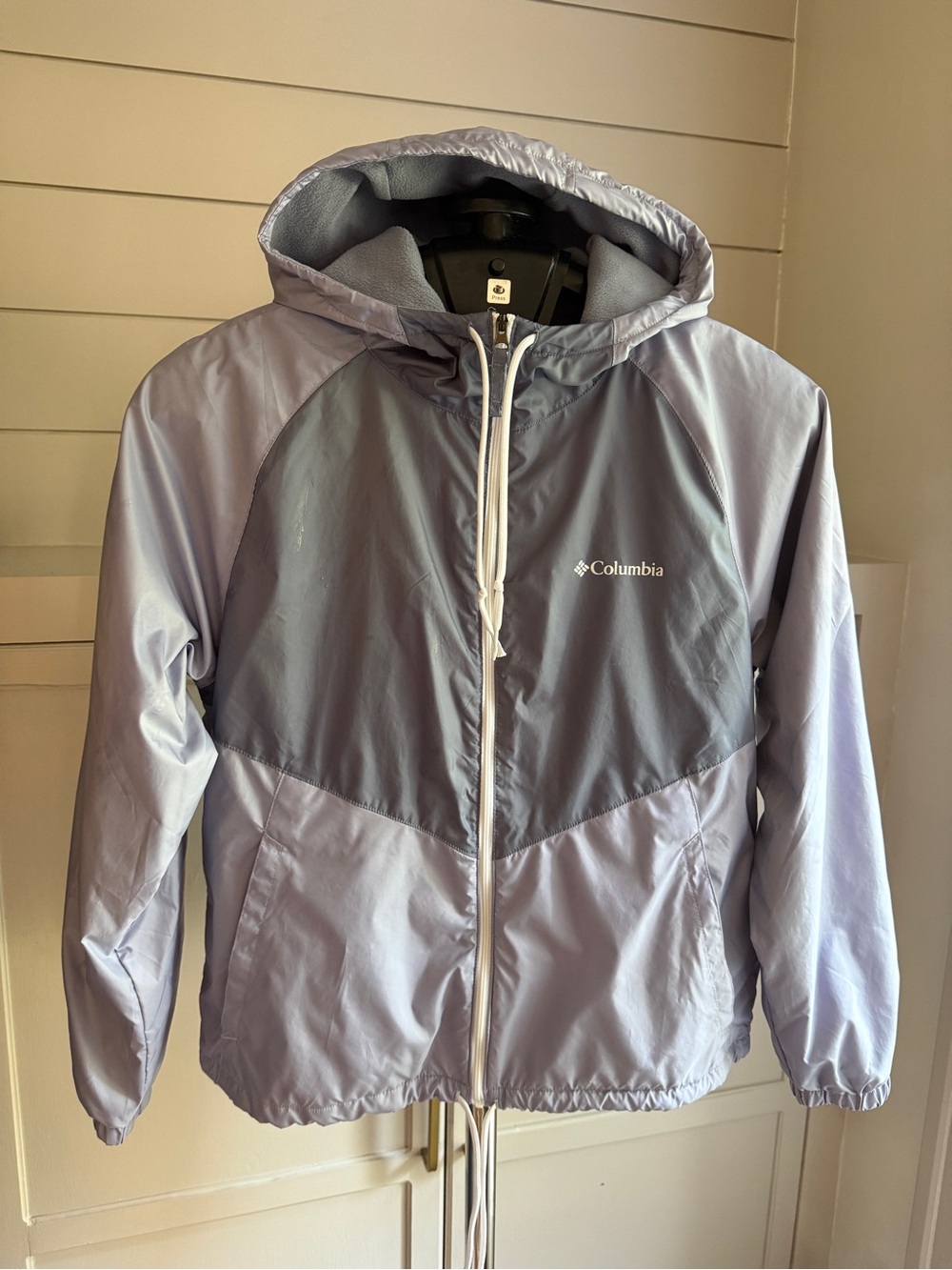 Columbia Light Purple and Lavender Hooded Windbreaker